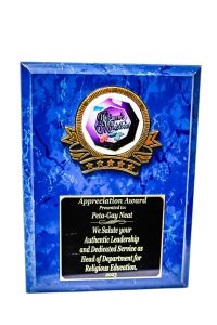 Plaque by The Achiever's Sports & Trophies Ltd., Ocho Rios, Jamaica